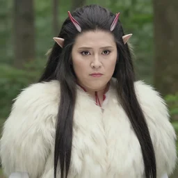 a portrait photograph of princess mononoke in real life