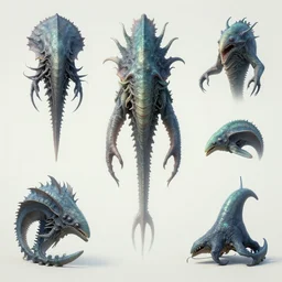 lovecraftian sea creature designs, Greg Rutkowski, Darek Zabrocki, Karlkka, Jayison Devadas, Phuoc Quan, trending on Artstation, 8K, ultra wide angle, pincushion lens effect