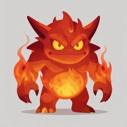 fire goblin vector minimalist warcraft, loftis, cory behance hd by jesper ejsing, by rhads, makoto shinkai and lois van baarle, ilya kuvshinov, rossdraws global illumination, dungeons and dragons, monster, monster manual, eyes