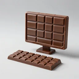 a computer made out of chocolate, studio photography, high quality