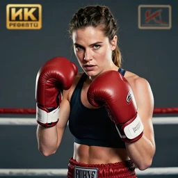 kate beckinsale as professional boxer, photo realistic, hyperrealism, 4 k