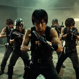 a film still from battle royale ( 2 0 0 0 )