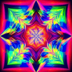 lsd trip visuals, geometric, colorful, abstract, beautiful