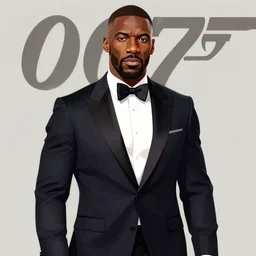 idris elba as james bond, 0 0 7, concept art, poster illustration by kim jung gi, tomasz alen kopera, peter mohrbacher, donato giancola, joseph christian leyendecker, wlop, boris vallejo, ric estrada, ron english and eiichiro oda
