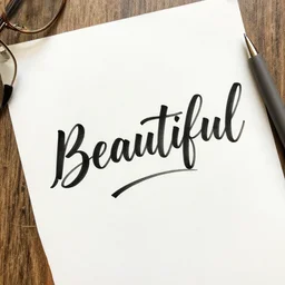 beautiful handwriting style lettering