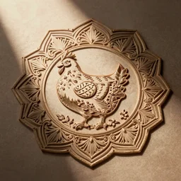 simple chicken mandala by mcbess