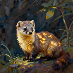 the perfect life for a glowing weasel. painting be henri rousseau, ciurlionis
