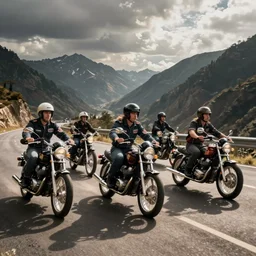 a gang of 50s bikers