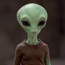 film still of real life kif kroker, a light green skinned alien with almond shaped eyes and small lips dressed like zapp brannigan in the new scifi movie, 4 k