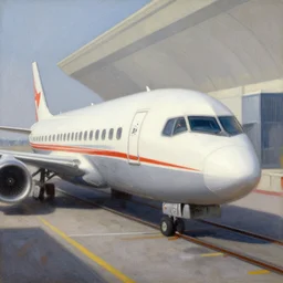 a 7 0 s painting of first class on an aeroplane