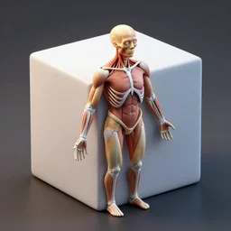3D cube anatomical,human body, 8k, digital art, unreal engine, unreal engine render, blender render, render, 4k, coherent