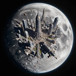 massive alien city in the core of the moon, space city inside the moon, beautiful high definition art
