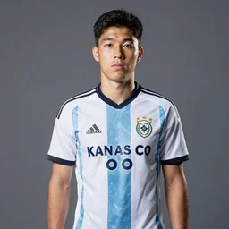 Son Heung Min wearing Kansas City Sporting jersey portrait hd