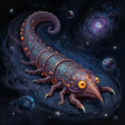 “a renaissance art rendition of the inter-dimensional cosmic slug god”