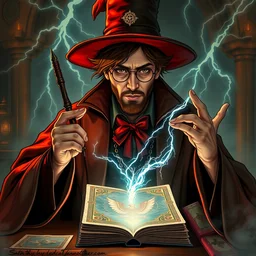 magician tarot cards, harry james potter and the lightning grimoire, realistic smooth detailed artwork, complex lines, concept art, scene art, rich colors, detailed realistic rendering, by stephan pui - mun law, station, star harry james potter, by rebecca yanovskaya. - n 4. ar 7 : 4