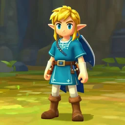 Kira Yoshikage in Legend of zelda: ocarina of time, n64 graphics, 3d, old graphic