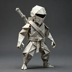 origami ninja, concept art, trending on artstation, wlop, ross draws, digital painting, mixed media, intricate details, volumetric lighting
