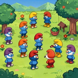 smurfs living in stardew Valley 4k