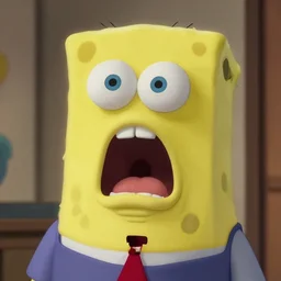 pickle with a screaming face