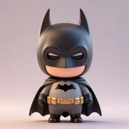 A ultra detailed render of a chibi style Batman, adorable, cute, Portrait Lighting, trending on ArtStation, Zbrush,