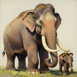 majestic mammoth, painting by yoji shinkawa, yoshikata amano, greg ruthowski, beautiful collaborative painting, highly detailed and complex, 8 k, artstation