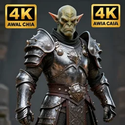 photo of a warrior with metal elf orc hybrid themed armour, highly detailed, 4 k, hdr, smooth, sharp focus, high resolution, award - winning photo