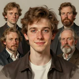 photo of ben templesmith with simple smile paint detailed digital artstation, portrait hd 4 k, y greg rutkowski and gaston bussiere and craig mullins and j. c. leyendecker, hd