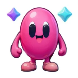jellybean in the style of Y2K digital art