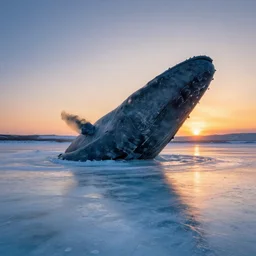 amazing landscape photo of a frozen whale underneath a frozen lake at sunset by marc adamus beautiful dramatic lighting