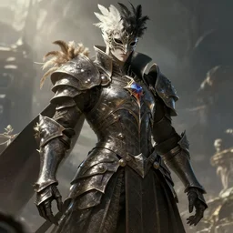 big boss in dark souls. renaissance noble costume, masked, feathers, concept art, cinematic, epic wide shot, artstation, sharp focus, smooth, establishing shot, sense of awe. fantasy armor!! delicate features. alluring. navigator gear. poster style, ultra realistic. ultra detailed, volumetric light. unreal engine. 8 k.