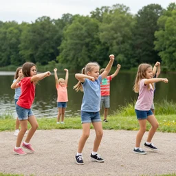 kids dancing en black lakes