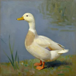 a duck on the prowl oil painting paul klee