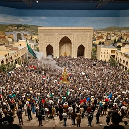 hieronymus bosch hirak, 2 0 1 9 algerian protests delights, diorama, panorama,