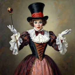 nancy reagan dressed as the mad hatter, painted by mark ryden,