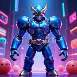 kamen rider sai baba by arnold bocklin, wlop, gantz, blue chromatic color, menacing, sci - fi, anthro, neon lights, katamari damacy, highly detailed, masterpiece, trending on artstation, bokeh, character design, simmetry, tsutomu nihei, artgerm