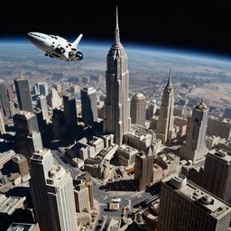 a city in space made by chesley bonestell, highly detailed, sharp focus, cinematic lighting, trending on artstation,