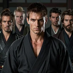 portrait ronin like the doctor who, medieval japan style, male, serious, musculine photo realistic, highly detailed, perfect face, fine details, by carl spitzweg, ismail inceoglu, vdragan bibin, hans thoma, greg rutkowski, alexandros pyromallis