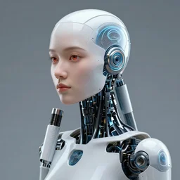 anatomical portrait of a female robot