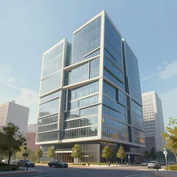 modern building, digital painting, seed 837262849