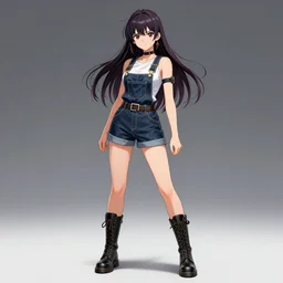 full body pose, hd, manga anime portrait of a fairy girl in combat boots and overalls, in ishikawa ken frank miller jim lee alex ross style detailed trending award winning on flickr artstation,