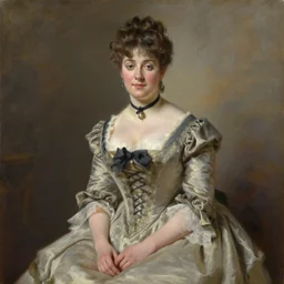 oil portrait of a victorian lady wearing a beautiful dress by greg rutowsky, trending on artstation