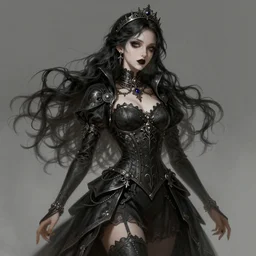 samus aran as a goth girl, fantasy, intricate, elegant, highly detailed, digital painting, artstation, concept art, matte, sharp focus, illustration, art by aenaluck and roberto ferri and greg rutkowski, epic fantasy, digital painting