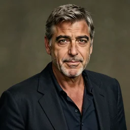george clooney portrait as a dnd character fantasy art.