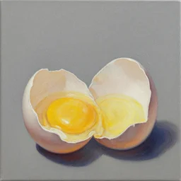 aasimar, eggs on canvas