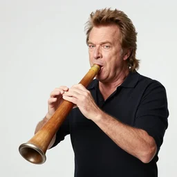 rolf harris playing the didgeridoo