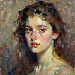 spontaneous palette knife romantic portrait, beautiful juicy brush strokes, by Richard schmid and Sargent, trending on cgsociety, expressionism
