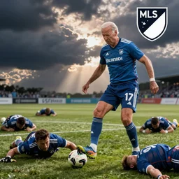 Joe Biden, in the MLS, playing soccer, breaking ankles, his opponents falling over