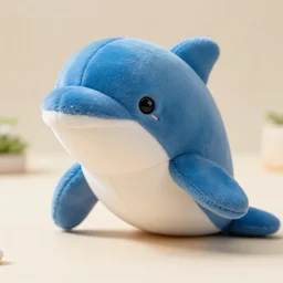 a happy dolphin, plush doll, 8 k