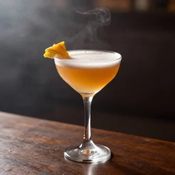 smurf crafted cocktail, speakeasy, smoky room