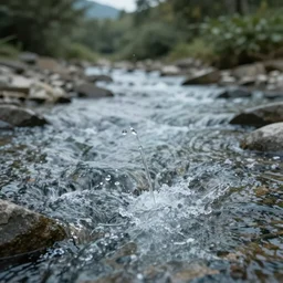 last drop of a river evaporating in slow motion